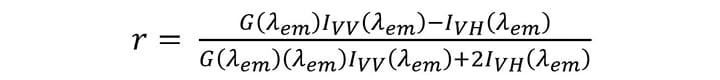 Fluorescence Anisotropy Equation