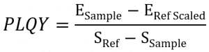 PLQY calculation of perovskite quantum dots