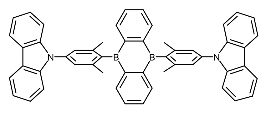 TADF OLED: Chemical structure of the CzDBA TADF emitter