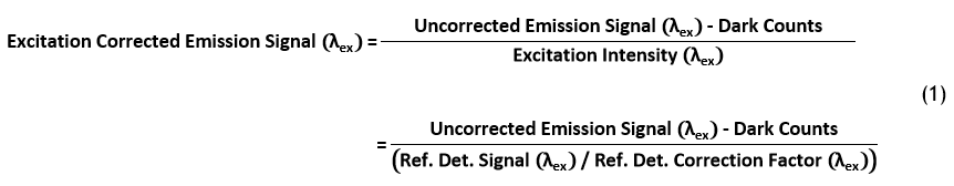 Excitation Corrected Emission Signal