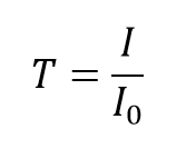 Beer Lambert Law Equation