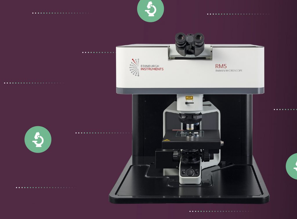 RM5 Raman Microscope. The RM5 is a compact and fully automated Raman Microscope for analytical and research purposes.