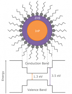 Indium phosphide quantum dot structure