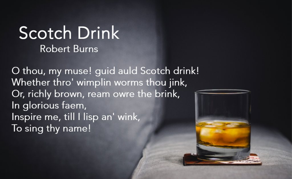 Robert Burns Poem for Whisky - Methanol Poisoning