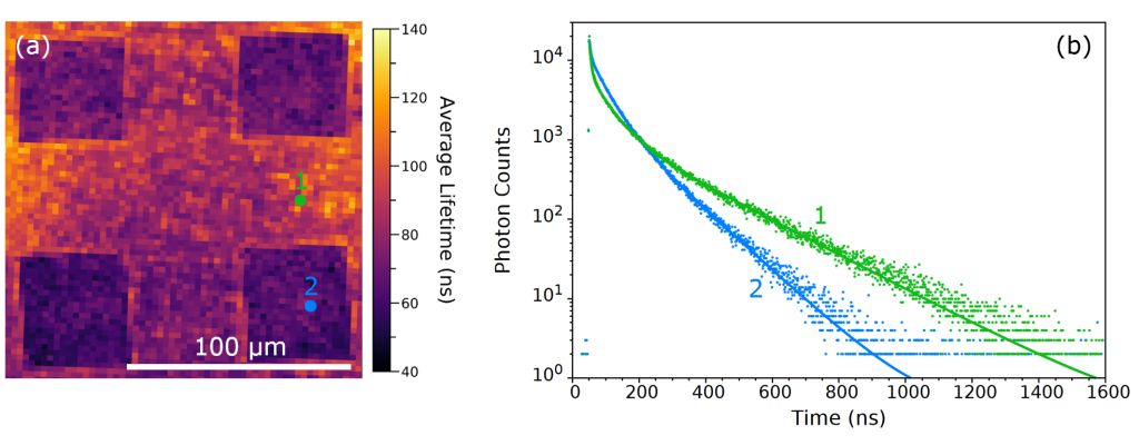 Perovskite photoluminescence lifetime map, VACNT