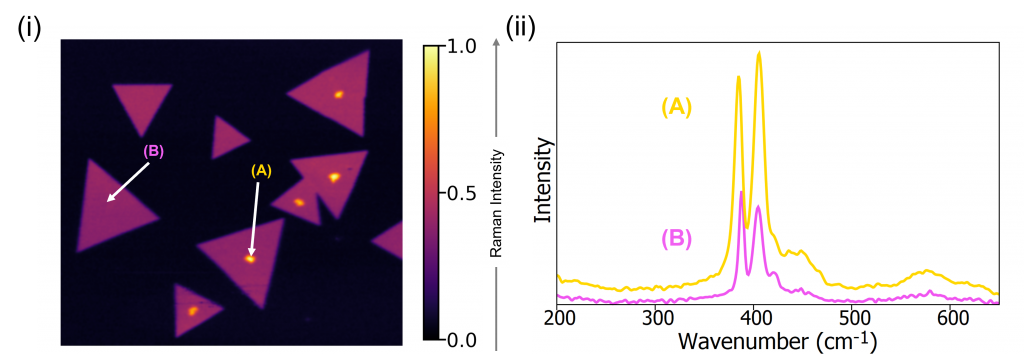 Raman intensity imaging of MoS2