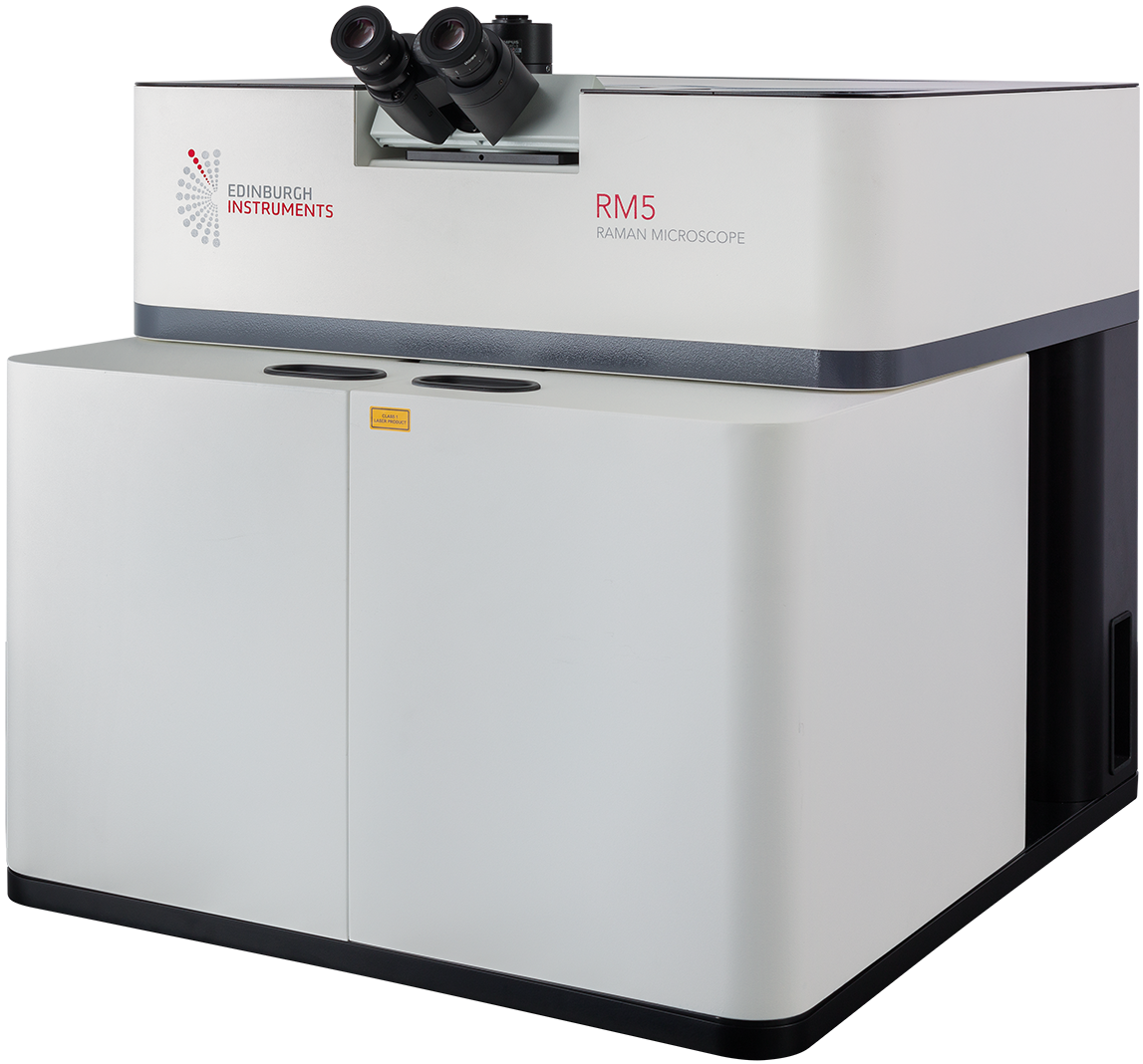 Edinburgh Instruments RM5 Raman Microscope with laser enclosure can be used to investigate polymorphism in pharmaceuticals.