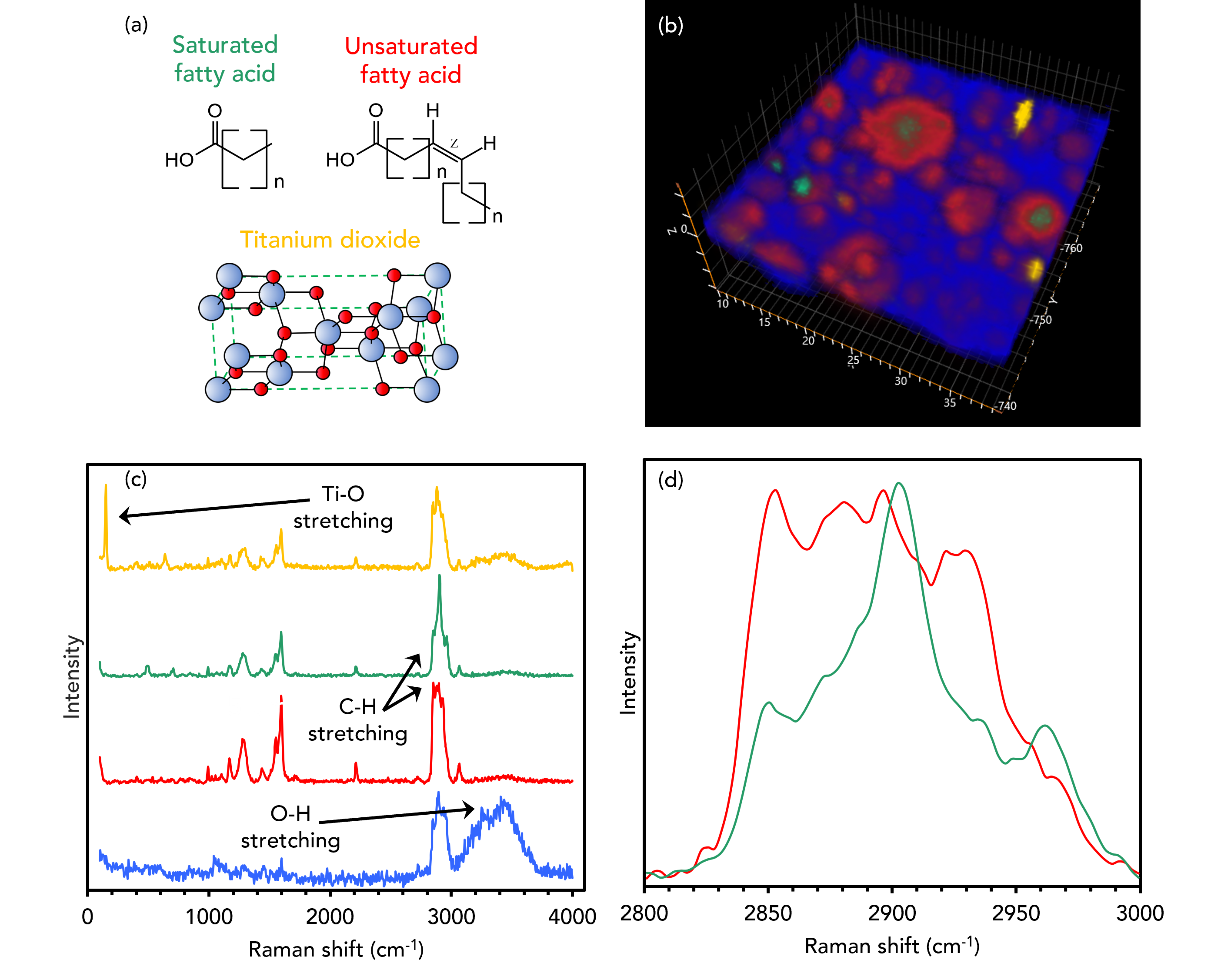 3D Raman imaging of a cosmetic emulsion 